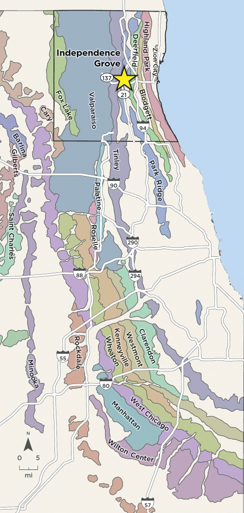 More than two dozen recessional moraines stretch across portions of Chicagoland.